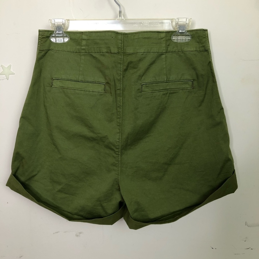JOIE Xandria olive green paper bag high waist shorts - Picture 4 of 12